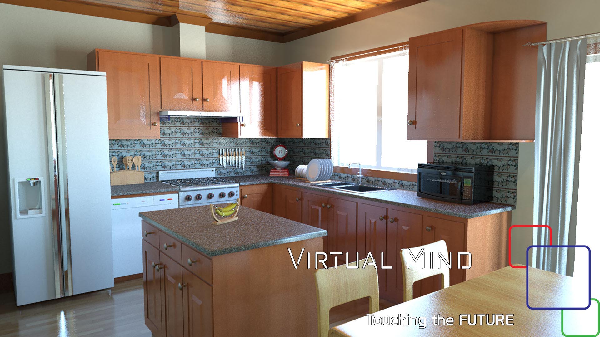 visualisation architecturale, cuisine rustique