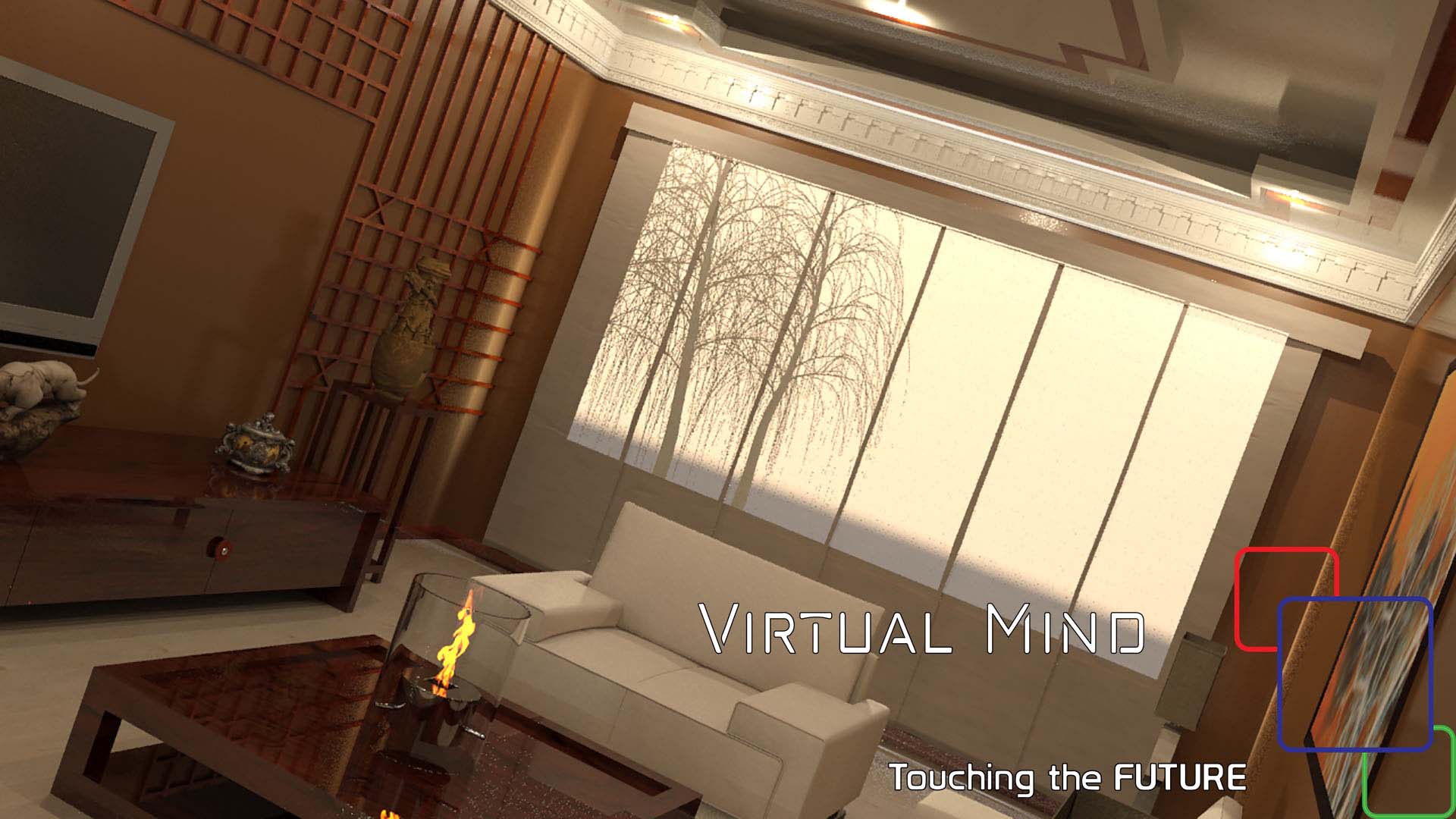 visualisation architecturale, salon Chinois