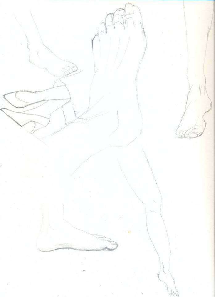 Etude anatomique, pieds
