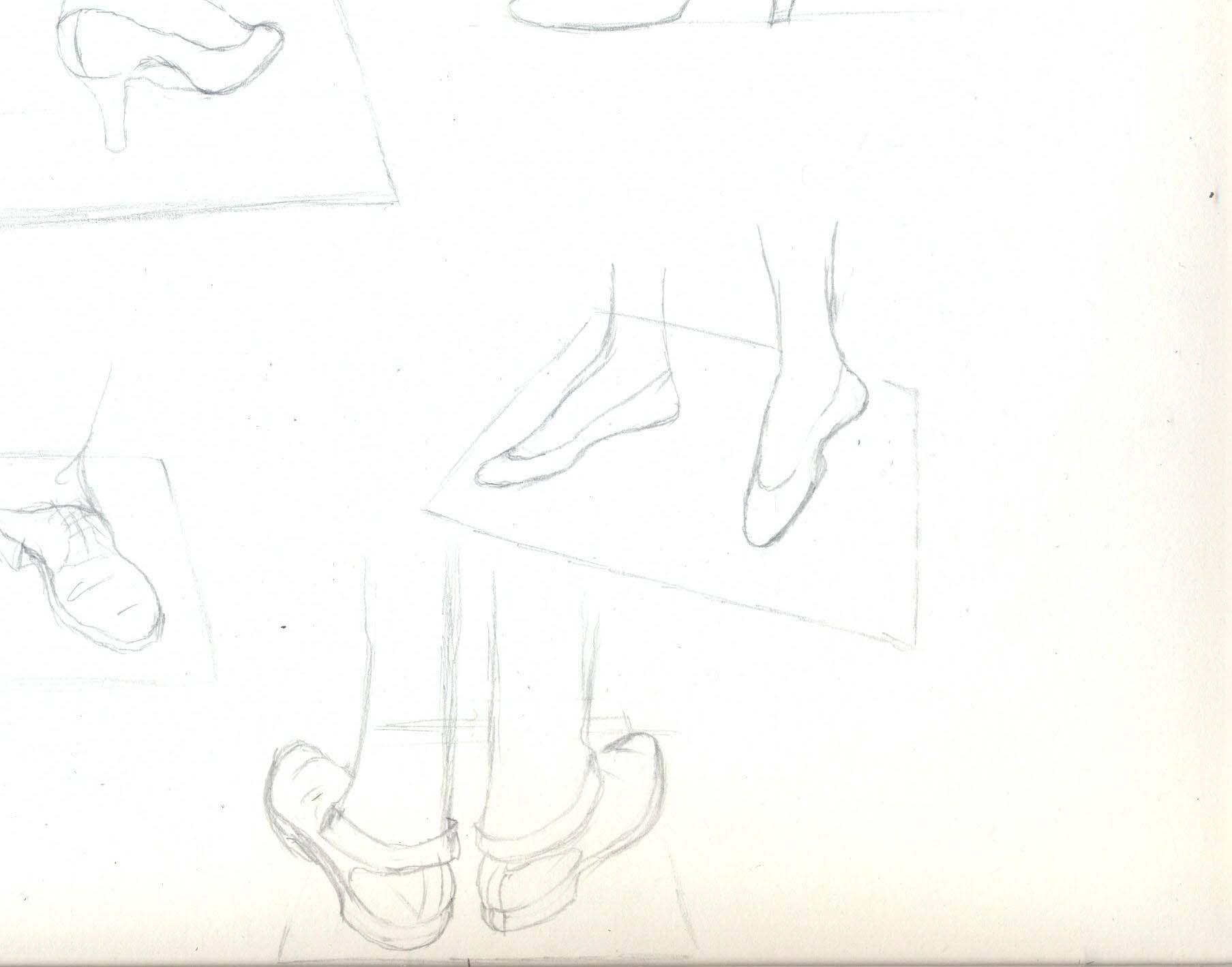 Etude anatomique, pieds